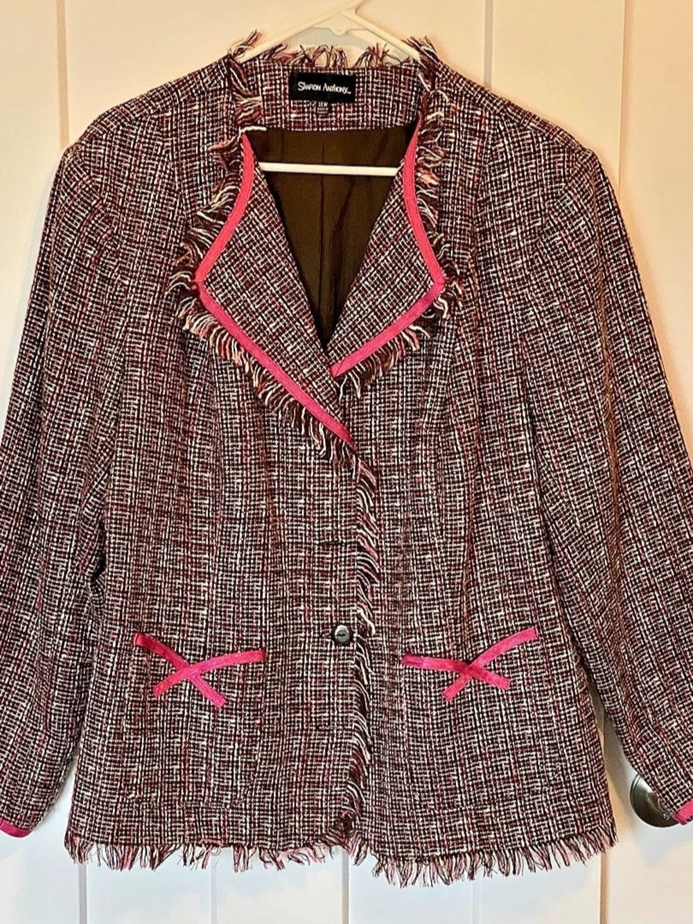 Sharon Anthony Women's Plaid Jacket Size 18W